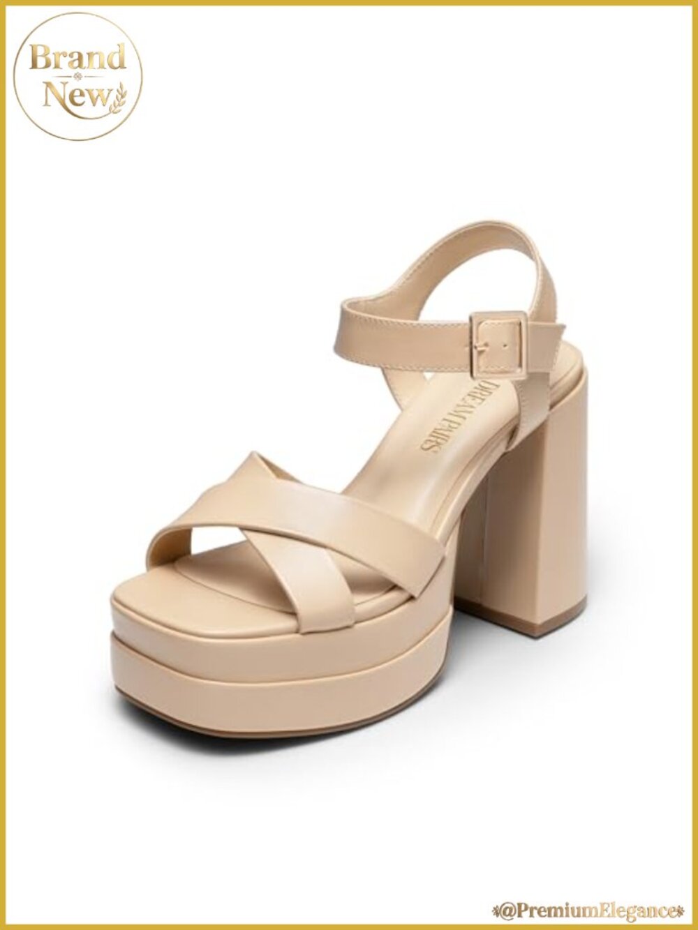 Women's Platform Chunky Heel Sandals Square Toe Y2K PU